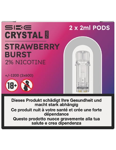 SKE Crystal Plus Pods Strawberry Burst 2ml