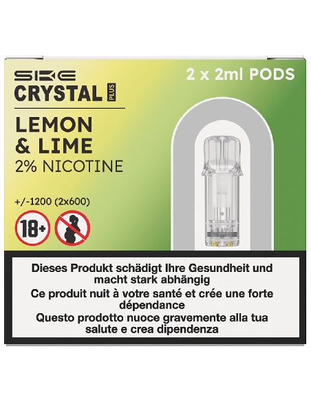 SKE Crystal Plus Pods Lemon Lime 2ml