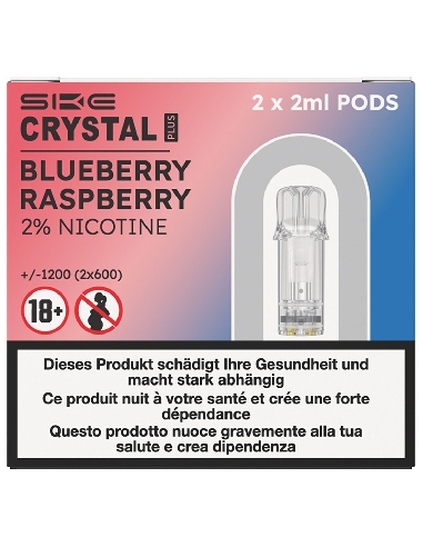 SKE Crystal Plus Pods Blueberry Raspberries 2ml