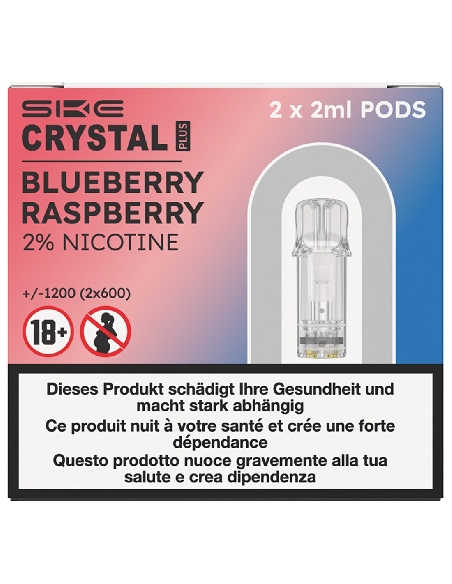 SKE Crystal Plus Pods Blueberry Raspberries 2ml