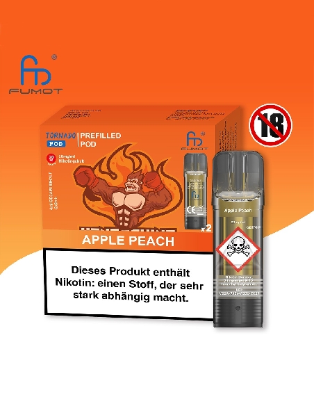 RandM Tornado Apple Peach Pods (2 pces)
