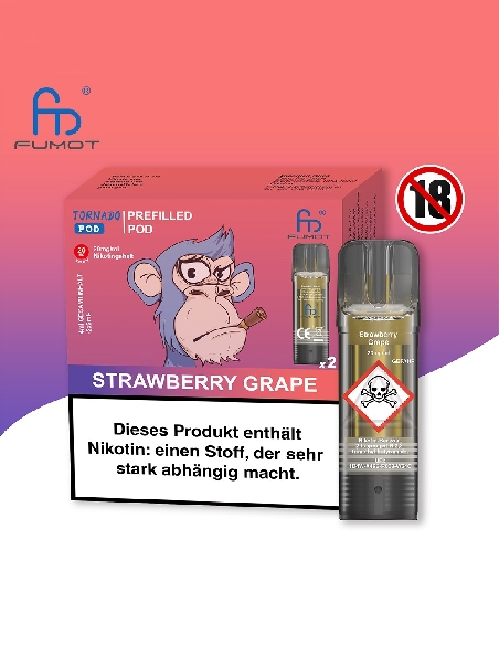 RandM Tornado Strawberry Grape Pods (2 Stk)