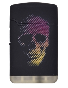 Briquet Jet Flame Skull Yellow/Pink