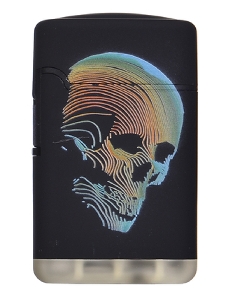 Briquet Jet Flame Skull Yellow/Blue