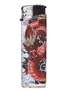 Briquet Electronique Dragon Rouge