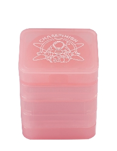 Grinder Plastique Carré Rose 4 parties 40mm