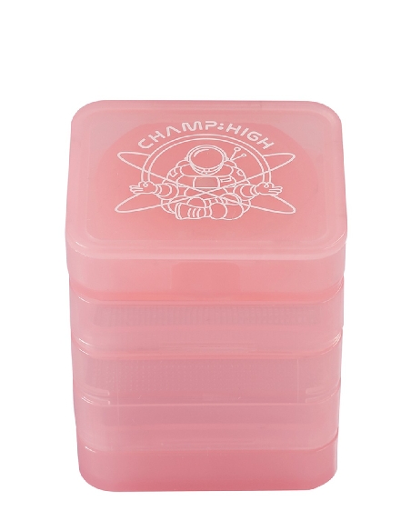 Grinder Plastique Carré Rose 4 parties 40mm