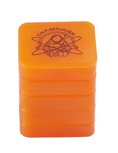 Grinder Plastique Carré Orange 4 parties 40mm