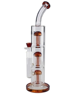 Bong Black Leaf Percolateur 3x8 Bras Ambre 64cm