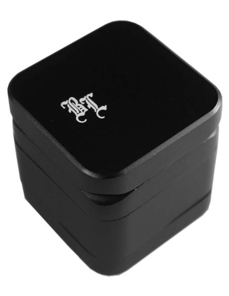 Grinder Black Leaf Carré Noir 4 part. 55mm