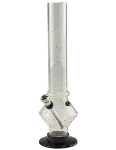 Acryl Bong  Transparent Weiss 30cm