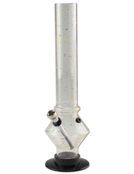 Acryl Bong  Transparent Weiss 30cm