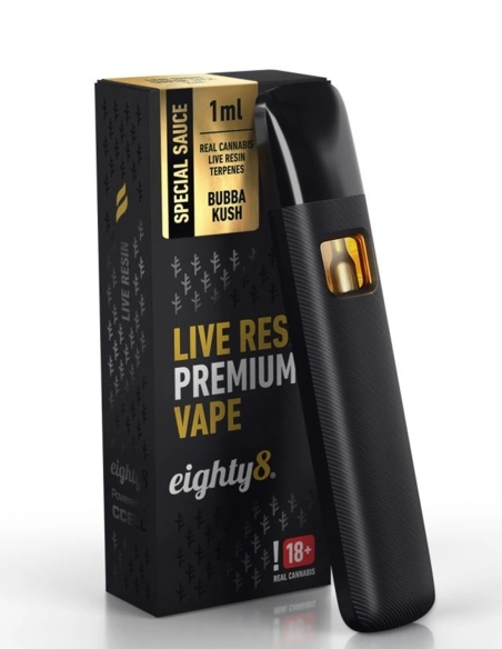 Eighty8 Cartridge CBD 92% Live Resin Bubba Kush 0.5ml