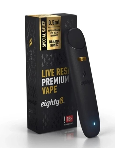 Eighty8 Vape CBD 92% Live Resin Banana Runtz 0.5ml