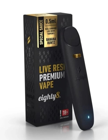 Eighty8 Vape CBD 92% Live Resin Banana Runtz 0.5ml