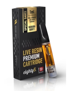 Eighty8 Cartridge CBD 92% Live Resin Banana Runtz 1ml