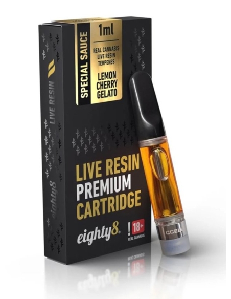 Eighty8 Cartridge CBD 92% Live Resin Lemon Cherry Gelato 1ml
