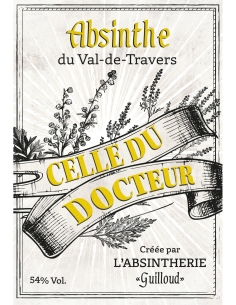 Absinthe "Celle du Docteur" 54° 10cl Platine