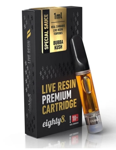 Eighty8 Cartridge CBD 92% Live Resin Bubba Kush 0.5ml