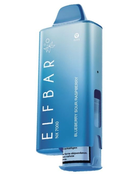 Puff ElfBar Kit NX 7000 Blueberry Sour Raspberry Sel de Nicotine 20mg/ml