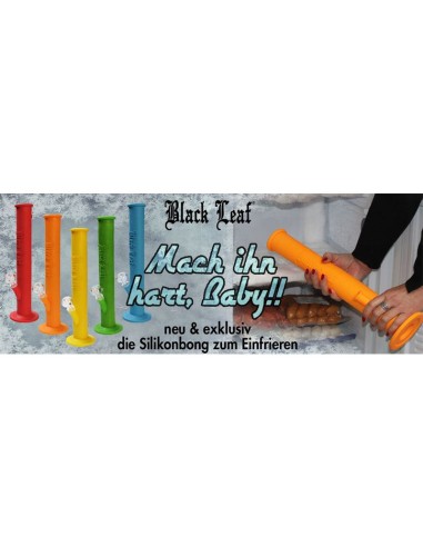Bong Black Leaf Silicone Bleu 39cm Bong Black Leaf Silicone Bleu 39cm