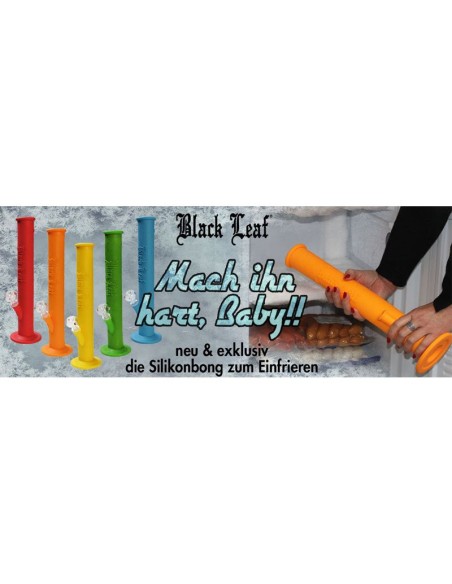 Bong Black Leaf Silicone Bleu 39cm Bong Black Leaf Silicone Bleu 39cm